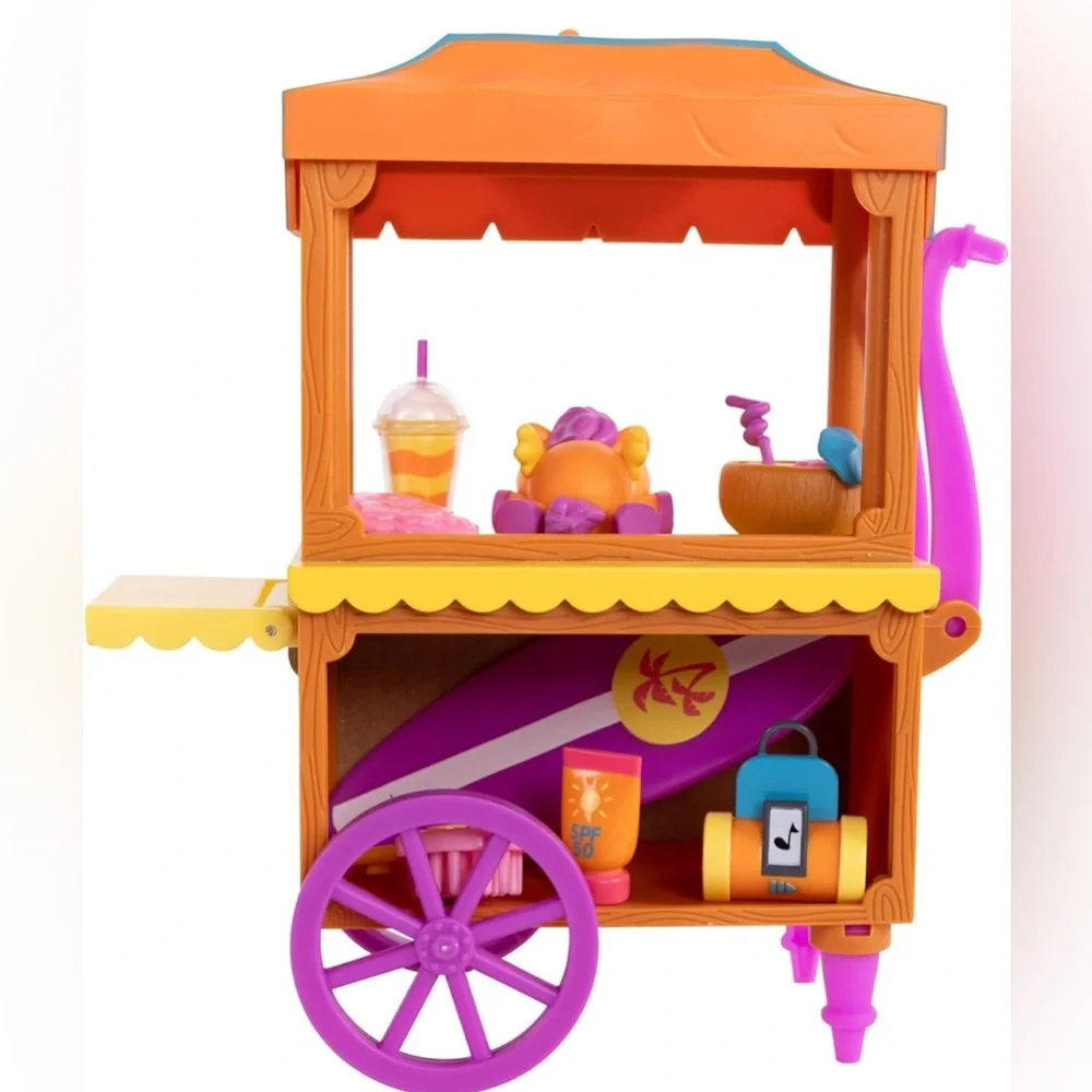 Wild Manes portable pony & surf side snack shop cart NEW poseable ponies